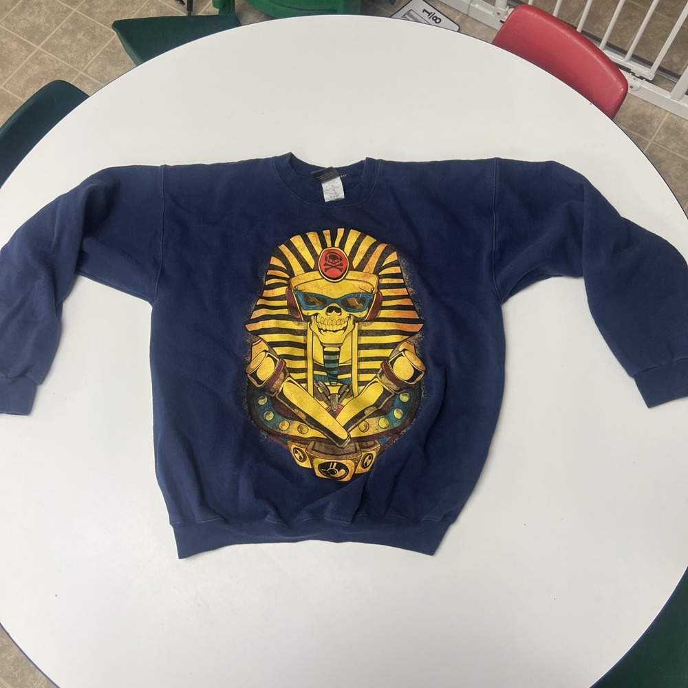 Vtg EXACT SCIENCE Sweatshirt‎ Men's Medium Pharaoh Skull